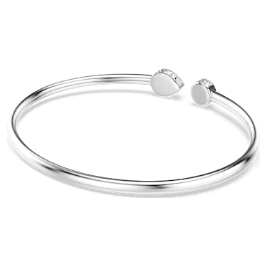 Chroma bangle, Mixed cuts, Multicolored, Rhodium plated image 4