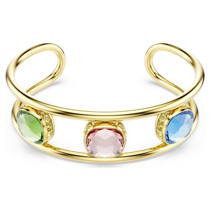 Chroma cuff, Cushion cut, Multicolored, 18K gold finish image 1
