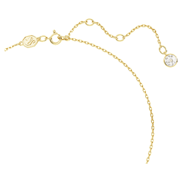 Chroma pendant, Heart, Red, 18K gold finish image 3