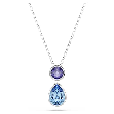 Chroma pendant, Mixed cuts, Multicolored, Rhodium plated image 6