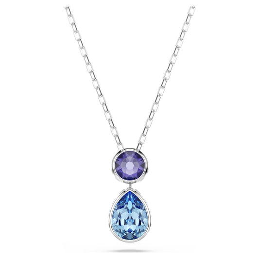 Chroma pendant, Mixed cuts, Multicolored, Rhodium plated image 1