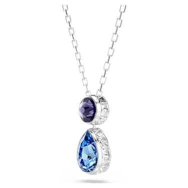 Chroma pendant, Mixed cuts, Multicolored, Rhodium plated image 3