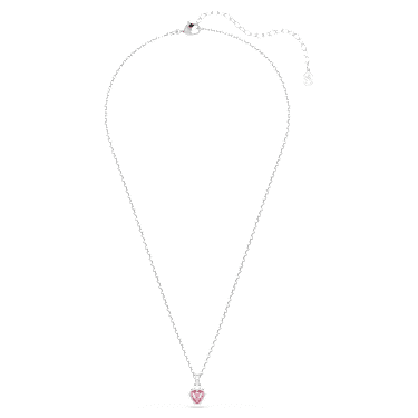 Chroma pendant, Mixed cuts, Pink, Rhodium plated image 2