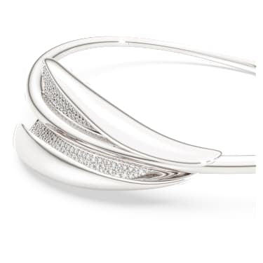 Classica choker, Statement, Round cut, White, Sterling silver image 2