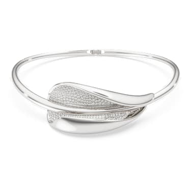 Classica choker, Statement, Round cut, White, Sterling silver image 5