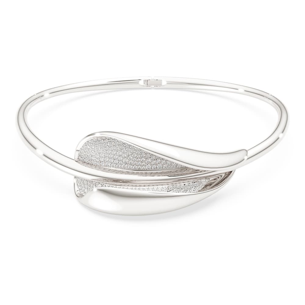Classica choker, Statement, Round cut, White, Sterling silver image 1