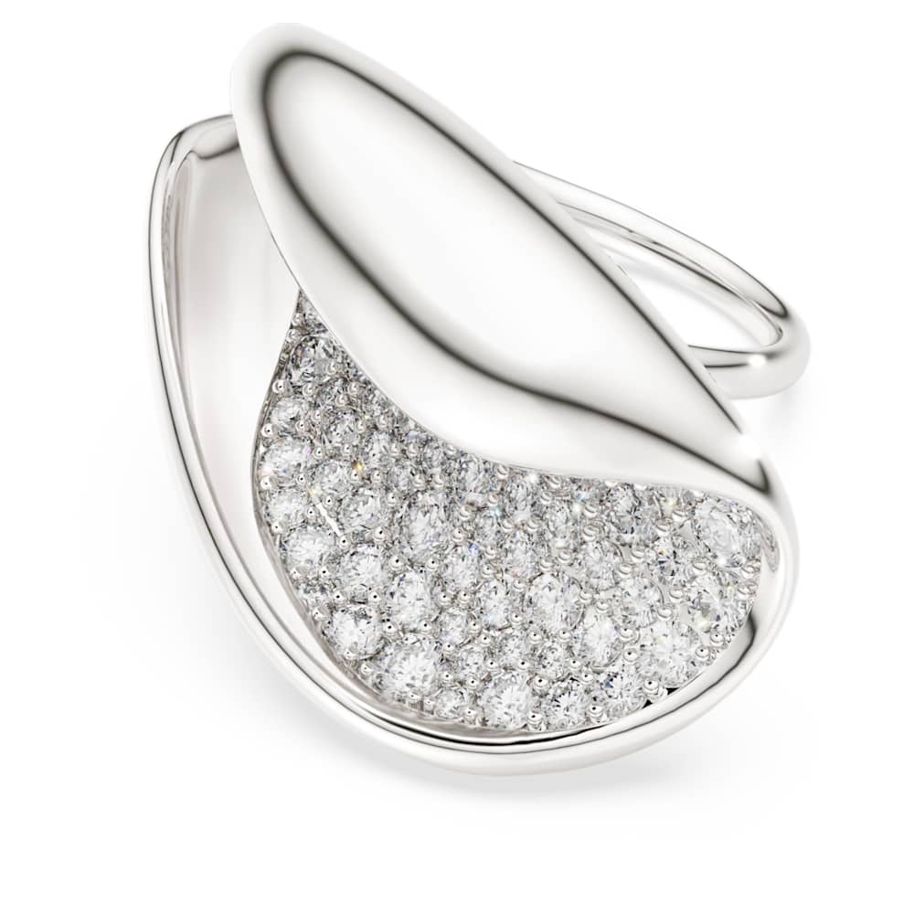 Classica cocktail ring, Statement, Round cut, White, Sterling silver image 1