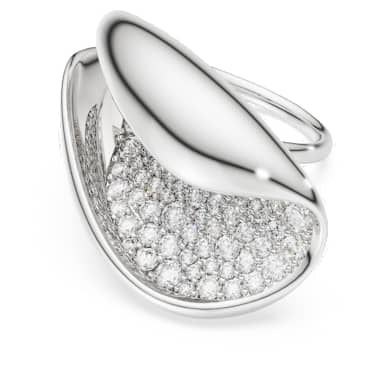 Classica cocktail ring, Statement, Round cut, White, Sterling silver image 5