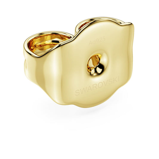 Classica earring backs, Sterling silver, 18K gold finish image 1