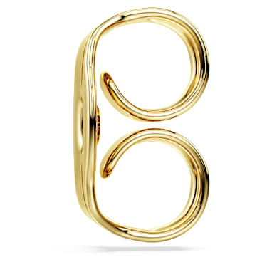 Classica earring backs, Sterling silver, 18K gold finish image 3