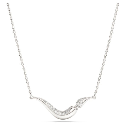 Classica necklace, Round cut, White, Sterling silver image 1