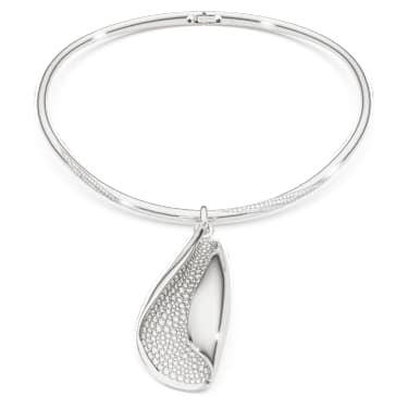 Classica necklace, Statement, Round cut, White, Sterling silver image 5