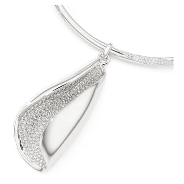 Classica necklace, Statement, Round cut, White, Sterling silver image 2