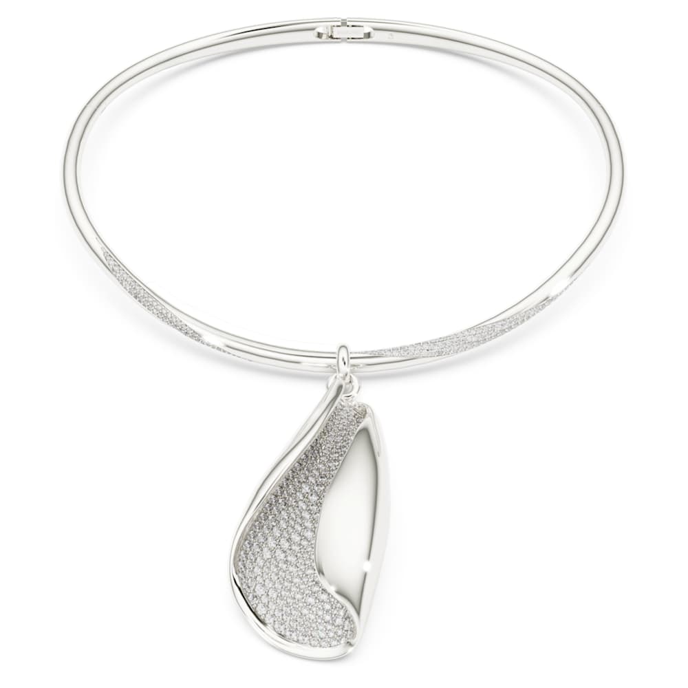 Classica necklace, Statement, Round cut, White, Sterling silver image 1