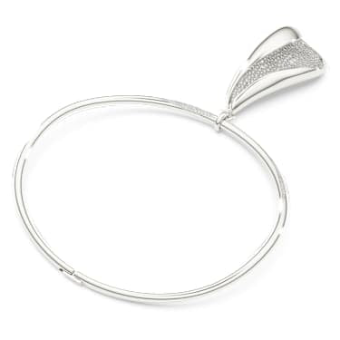 Classica necklace, Statement, Round cut, White, Sterling silver image 4