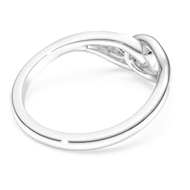 Classica ring, Round cut, Interlocking, White, Sterling silver image 4