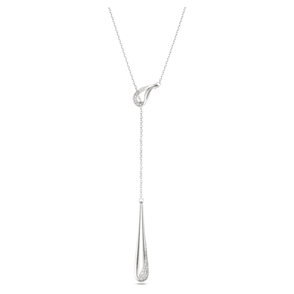 Classica Y pendant, Round cut, White, Sterling silver image 1