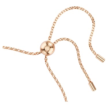 Constella bracelet, Crystal pearl, Round cut, White, 18K rose gold finish image 3