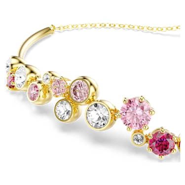 Constella bracelet, Mixed cuts, Multicolored, 18K gold finish image 2
