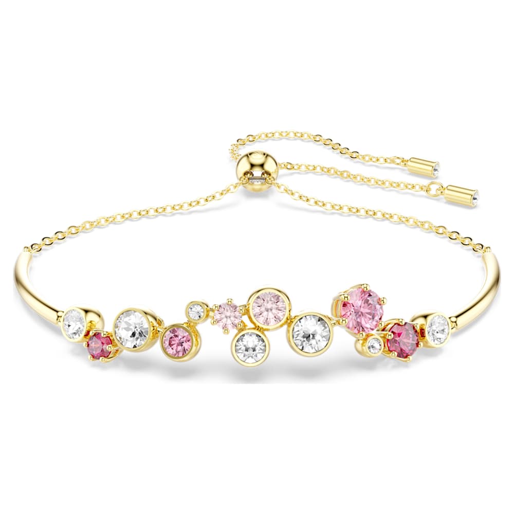 Constella bracelet, Mixed cuts, Multicolored, 18K gold finish image 1