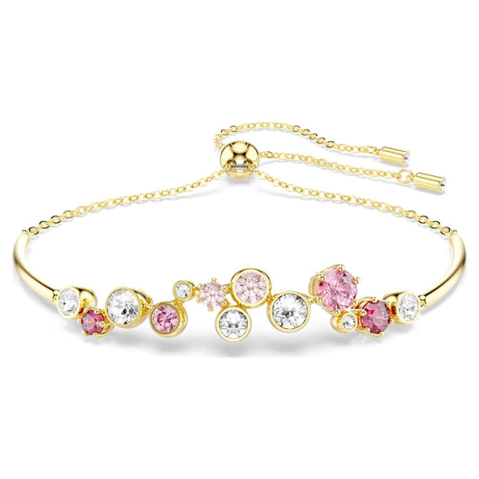 Constella bracelet, Mixed cuts, Multicolored, 18K gold finish image 1