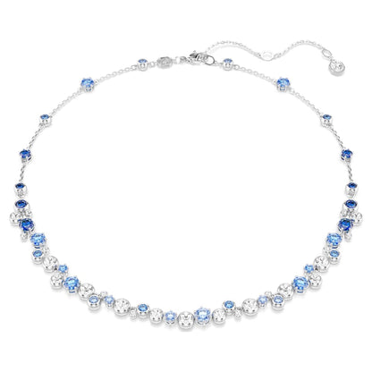 Constella necklace, Mixed cuts, Blue, Rhodium plated image 1