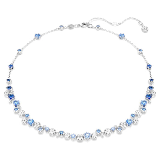 Constella necklace, Mixed cuts, Blue, Rhodium plated image 1