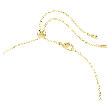 Constella necklace, Mixed cuts, Green, 18K gold finish image 4