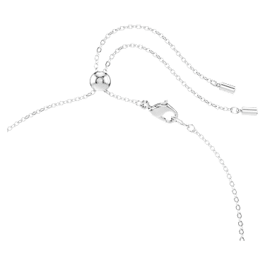 Constella necklace, Mixed cuts, White, Rhodium plated image 3