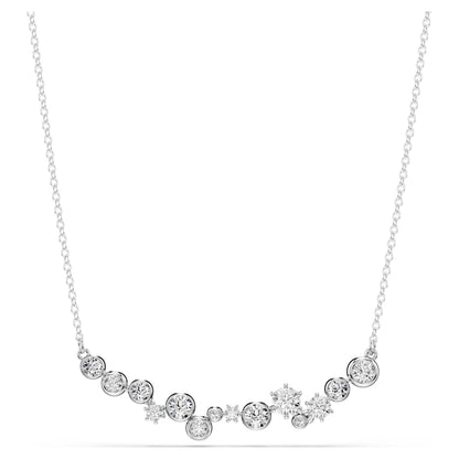 Constella necklace, Mixed cuts, White, Rhodium plated image 1