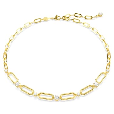 Constella necklace, White, 18K gold finish image 5