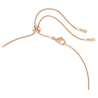 Constella pendant, Crystal pearl, Round cut, White, 18K rose gold finish image 4