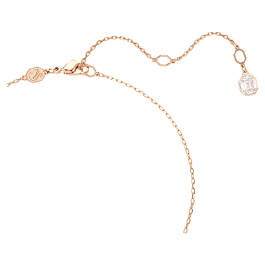 Constella pendant, Pave, Round cut, White, 18K rose gold finish image 3