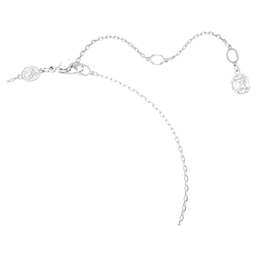 Constella pendant, Pave, Round cut, White, Rhodium plated image 3
