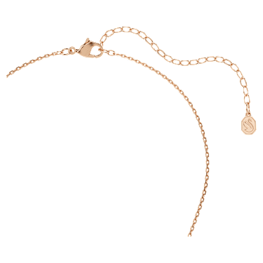 Constella pendant, Round cut, Dancing stone, Pink, 18K rose gold finish image 4