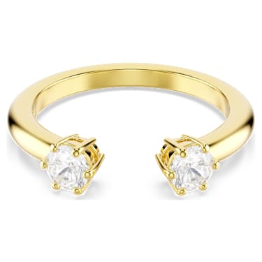 Constella ring, Set (2), Round cut, White, 18K gold finish image 6