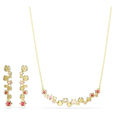 Constella set, Mixed cuts, Multicolored, 18K gold finish image 6