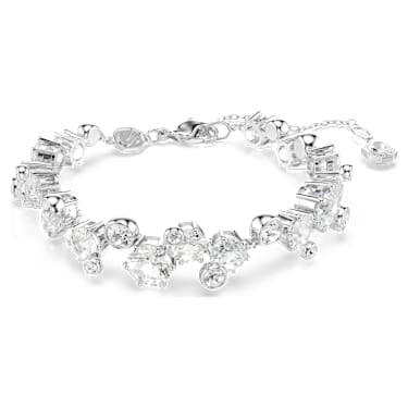 Constella set, Mixed cuts, White, Rhodium plated image 4