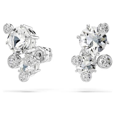 Constella set, Mixed cuts, White, Rhodium plated image 5