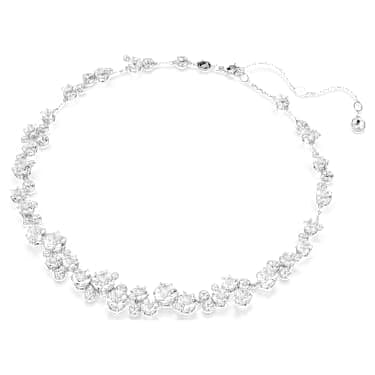 Constella set, Mixed cuts, White, Rhodium plated image 2