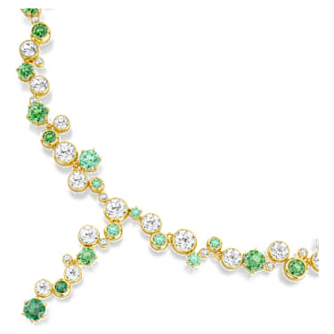 Constella y necklace, Mixed cuts, Green, 18K gold finish image 2