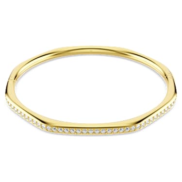Dextera bangle, Octagon shape, Round cut, White, 18K gold finish image 5