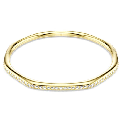 Dextera bangle, Octagon shape, Round cut, White, 18K gold finish image 1