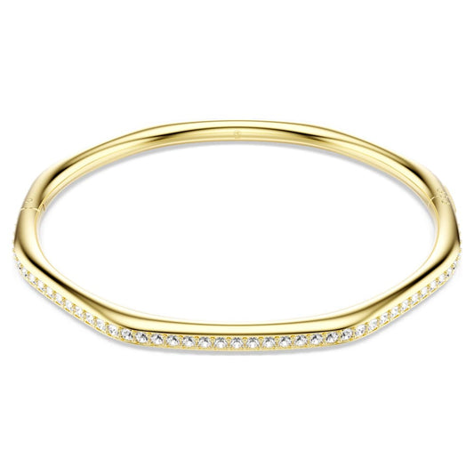 Dextera bangle, Octagon shape, Round cut, White, 18K gold finish image 1