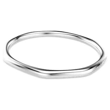 Dextera bangle, Octagon shape, Round cut, White, Rhodium plated image 4