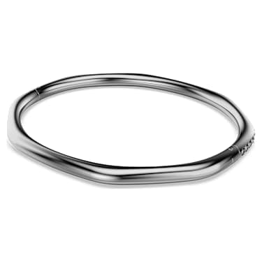 Dextera bangle, Octagon shape, Round cut, White, Ruthenium plated image 4