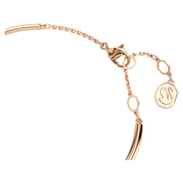 Dextera bangle, Round cut, White, 18K rose gold finish image 3