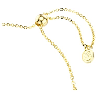 Dextera bracelet, Round cut, Green, 18K gold finish image 3