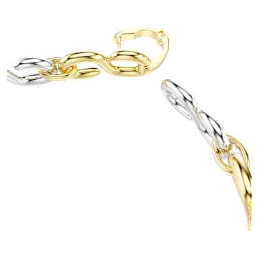 Dextera bracelet, Round cut, White, Mixed metal finish image 3