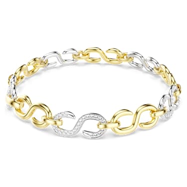 Dextera bracelet, Round cut, White, Mixed metal finish image 4